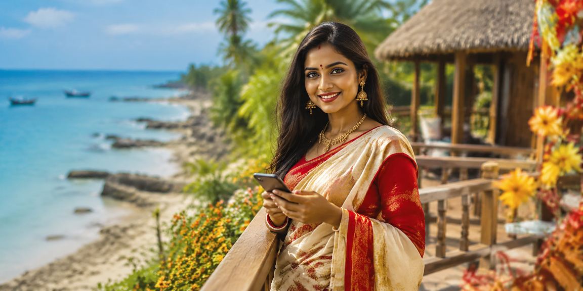 সেন্ট মার্টিনে পহেলা বৈশাখের আনন্দে অনলাইন গেমিং উৎসব উপভোগের দৃশ্য
